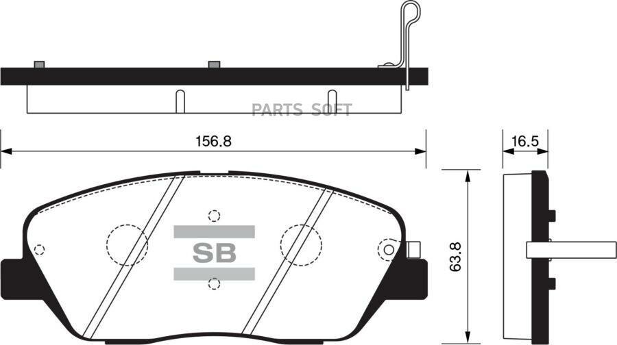 Колодки тормозные передние sangsin brake sp1248