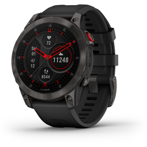 Умные часы Garmin EPIX gen 2 Sapphire, black titanium w/ black band