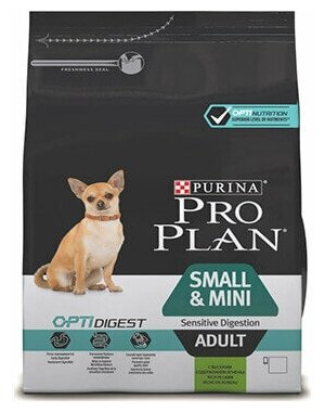 Корм Purina Pro Plan Sensitive Digestion для собак мелких пород с чувствительным пищеварением (ягненок) 3 кг