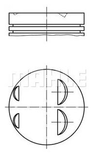 MAHLE 0220500 022 05 00_поршень! d79.5x1.5x1.5x2.5 STD\ Renault Clio II/Megane 1.4i 16V K4J713 99>