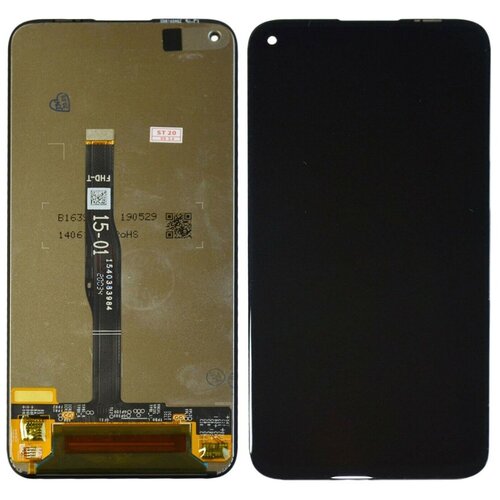 Дисплей для телефона Huawei P40 Lite в сборе с тачскрином Черный дисплей для huawei p40 lite e с тачскрином черный