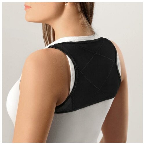 Массажёр - фиксатор для осанки на фастексах размер M-L цвет чёрный 669₽