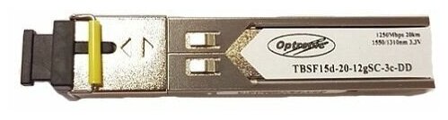 Optronic TBSF15d-20-12gSC-3c-DD Модуль SFP WDM, 1.25Гбит/с, 1550/1310нм, 20км, DDM