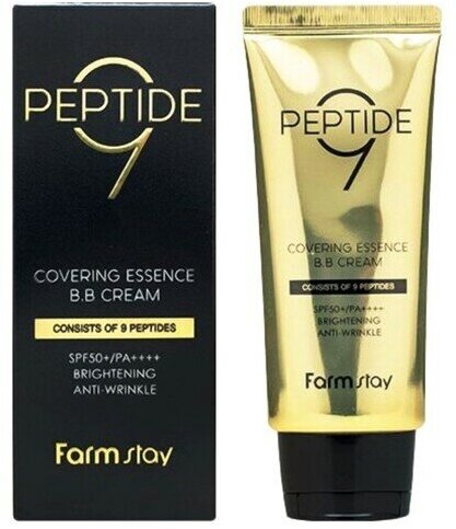 FarmStay Крем BB омолаживающий с комплексом из 9 пептидов - Peptide9 covering essence BB cream, 50 мл