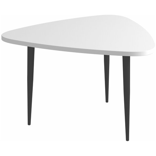 Журнальный столик Квадро-М Bergamo 3 Треугольный, Белый глянец, кофейный, чайный, столик для ноутбука, стол