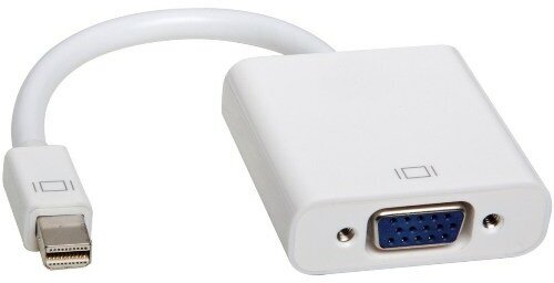 Видео адаптер mini DisplayPort на VGA F 5Bites AP-016 кабель 0.1 метра, белый