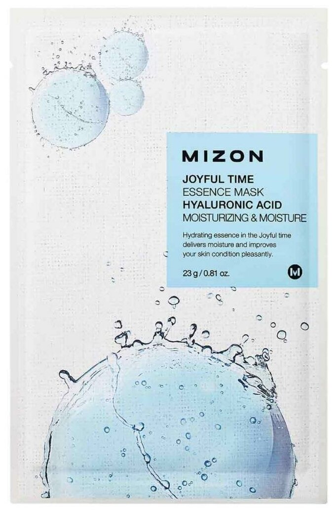 MIZON Joyful Time Essence Mask Hyaluronic Acid Тканевая маска для лица с гиалуроновой кислотой