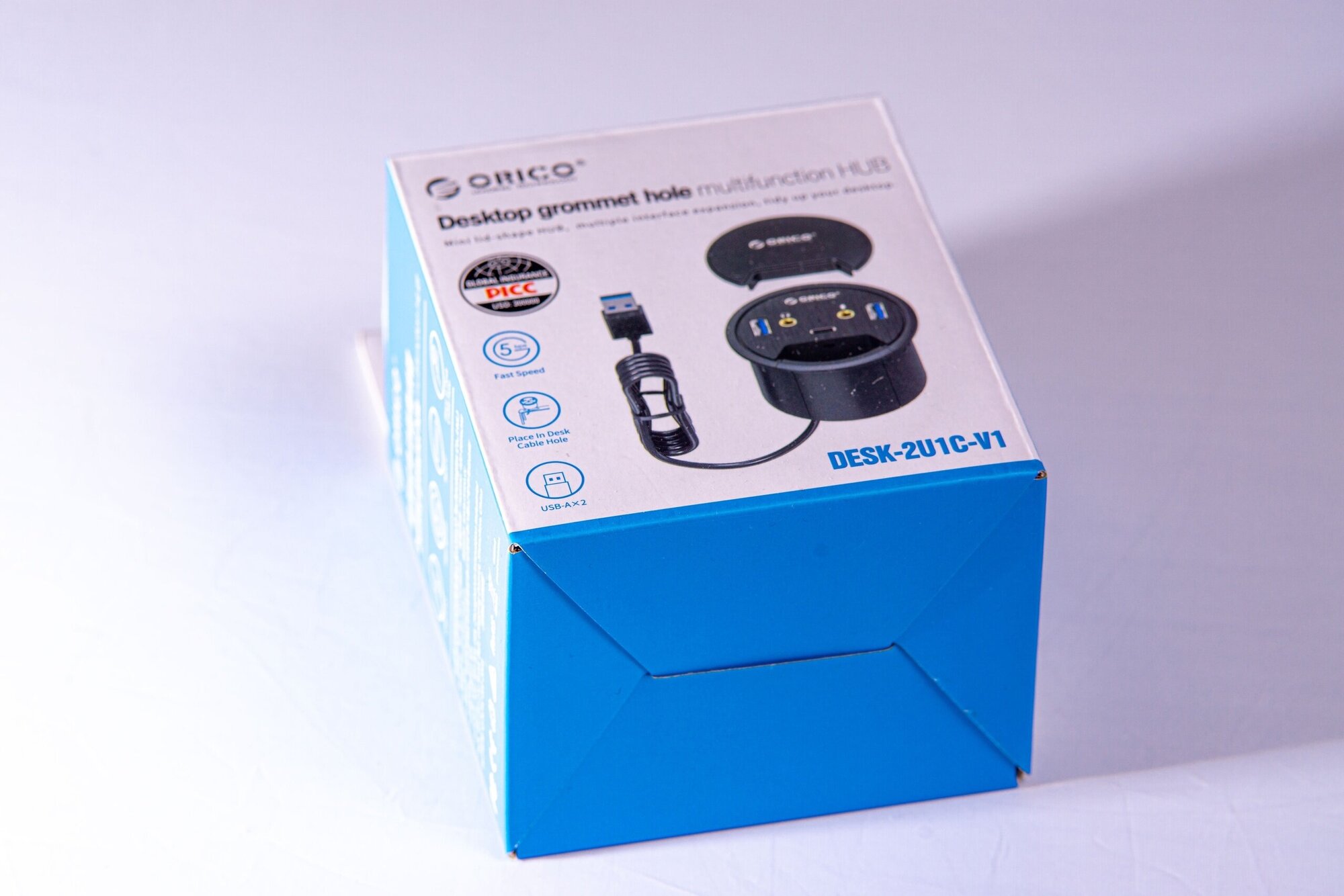 USB-концентратор orico DESK-2U1C (черный)