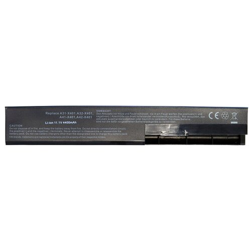 Аккумулятор для ноутбука Asus X301, X401, X501 (10.8V, 4400mAh). PN: A31-X401, A32-X401 аккумулятор oem совместимый с 0b110 00140000 a31 x401 для ноутбука asus x401 10 8v 4400mah черный