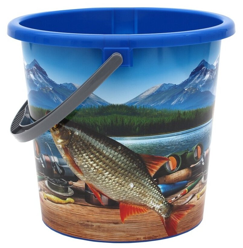 Ведро 10л пластиковое «Рыбалка» - фотография № 1