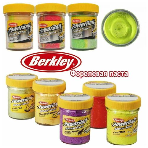 Berkley, Форелевая паста PowerBait Natural Glitter Trout Bait, Anise Black Brown паста форелевая berkley gulp natural scent trout garlic rainbow candy 50г