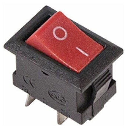Выключатель клавишный 250V 3А (2с) ON-OFF красный Micro (RWB-101) REXANT (36-2011)