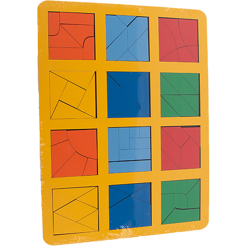 Сложи квадрат Б. П. Никитин 3 уровень - макси, настольная развивающая деревянная игра для детей