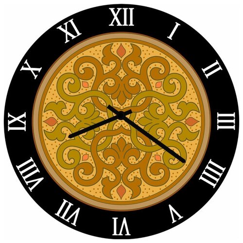 фото Svs настенные часы svs 3502837 желтый узор