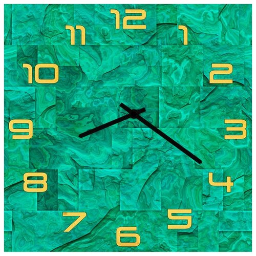 фото Svs настенные часы svs 3502803 зеленые узоры