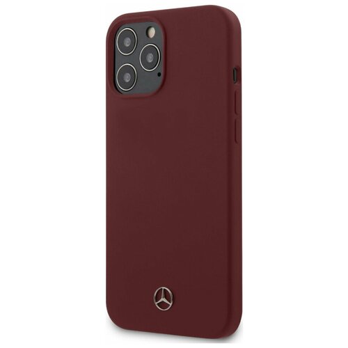 фото Чехол cg mobile mercedes liquid silicone hard для iphone 12 pro max, цвет красный (mehcp12lsilre)