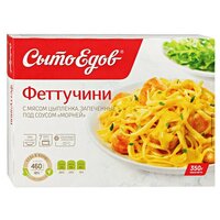 Феттучини Сытоедов с мясом цыплёнка запечённые под соусом Морней