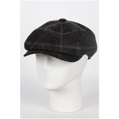 Кепка восьмиклинка  демисезонная, шерсть, подкладка, размер 60, коричневый