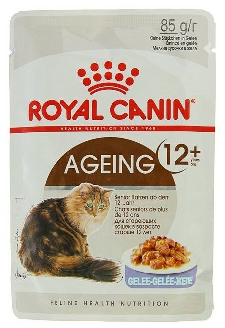 Влажный корм для пожилых кошек Royal Canin Ageing +12 (кусочки в желе)