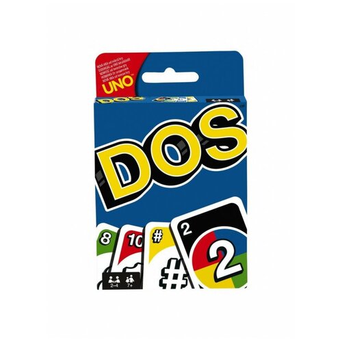 Настольная игра Uno Карточная игра DOS, Mattel настольная игра uno® карточная игра dos