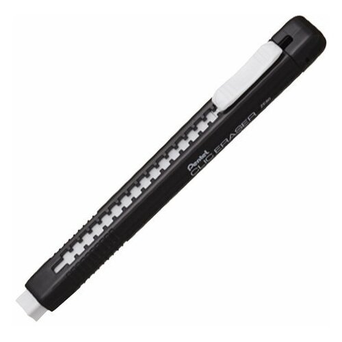 фото Ластик выдвижной pentel (япония) "clic eraser", 117х12х15 мм, белый, черный держатель, ze80-a