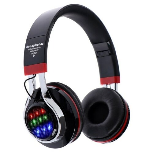 Наушники LuazON RX-1 TM-021 беспроводные накладные BT42 250 мАч LED FMmicroSDчерные 203700₽