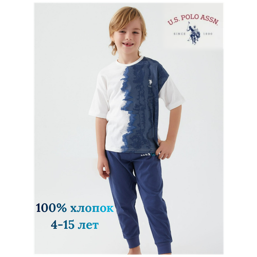 Комплект одежды U.S. POLO ASSN., размер 14-15 (164-170), синий, белый