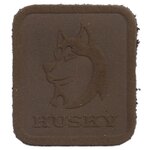 5005 Термоаппликация из замши Husky 3,4*3,89см, 100% кожа (42 темно-коричневый) - изображение