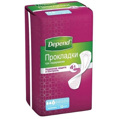 Depend прокладки при недержании Нормальные 12шт