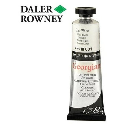 Масляные Daler Rowney Краска масляная Daler-Rowney GEORGIAN 75мл, 001 Белила цинковые daler rowney набор акварельных красок daler rowney simply мини