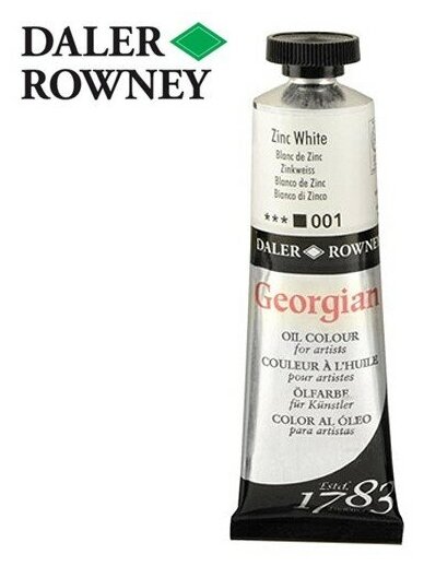 Масляные Daler Rowney Краска масляная Daler-Rowney GEORGIAN 75мл, 001 Белила цинковые