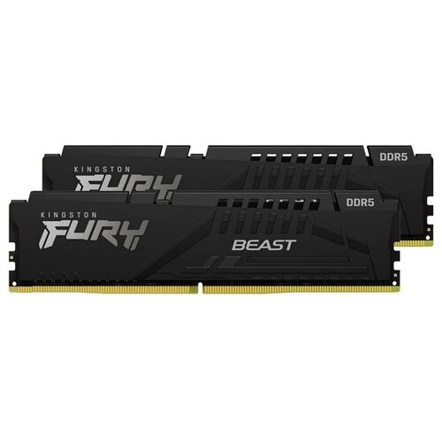 Оперативная память 64Gb DDR5 5200MHz Kingston Fury Beast 2x32Gb KIT KF552C40BBK2-64 2911000₽