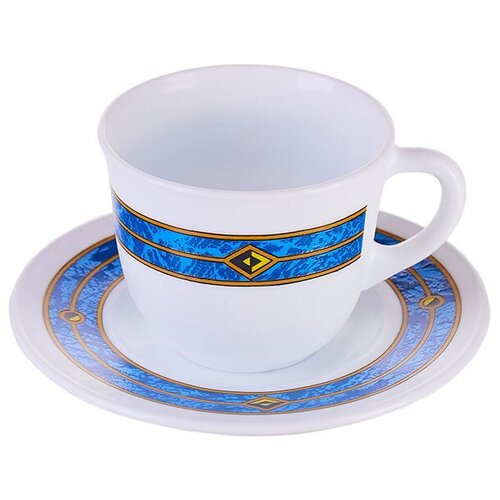 фото Набор пар кофейных «астрал»[6шт] 160 мл, синий, bormioli rocco 400821 a