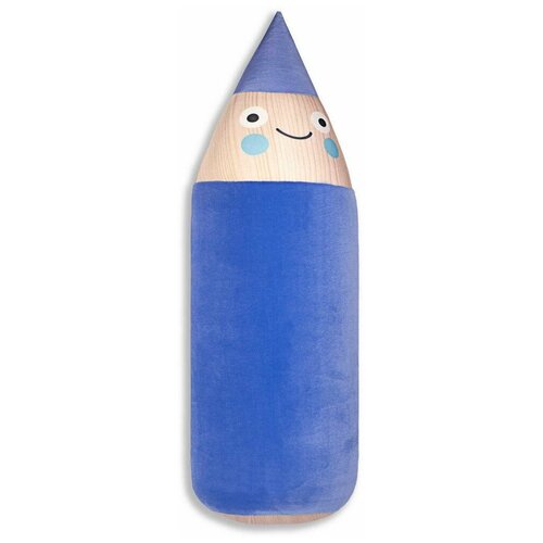 фото Подушка-валик штучки, к которым тянутся ручки антистресс карандаш, синий