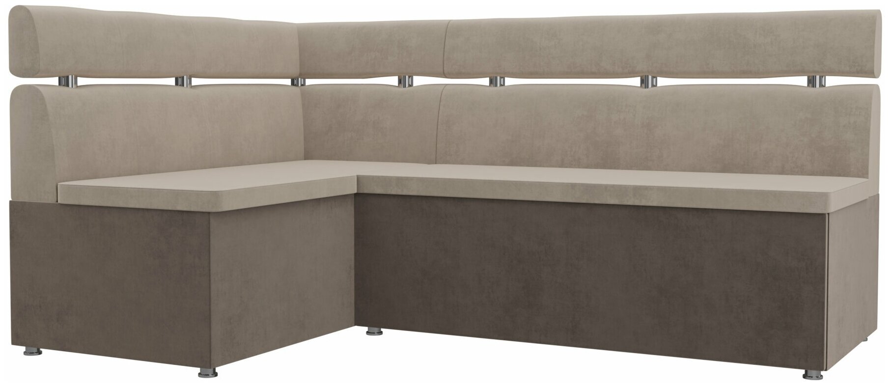 Кухонный угловой диван Классик левый угол, Велюр, Модель 106587L
