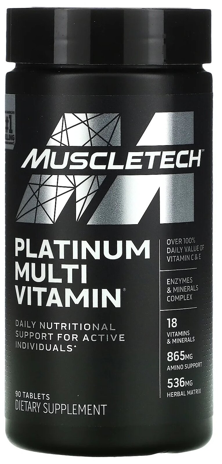 MuscleTech Platinum Multivitamin, 100 г, 90 шт.