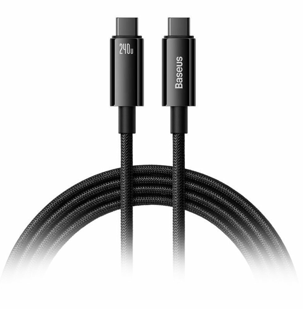 Кабель для быстрой зарядки Baseus Tungsten Gold Fast Charging Data Cable Type-C to Type-C 240W 3m black