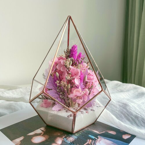 Флорариум от бренда Severinside с сухоцветами 