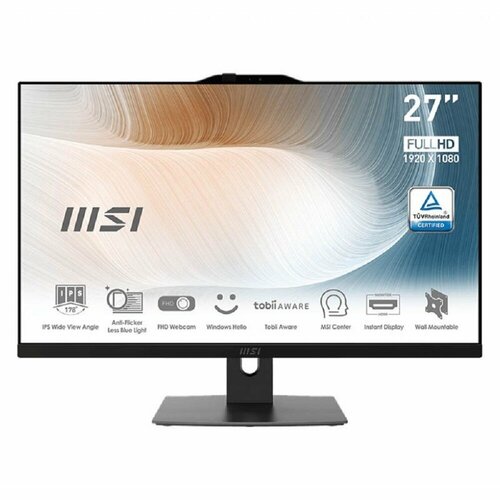 MicroStar Моноблок MSI Modern AM272P 12M-230RU 9s6-af8211-230 Black 27 FHD i7-1260P16Gb512Gb SSDIris XeWin 11 Prokm 13175000₽