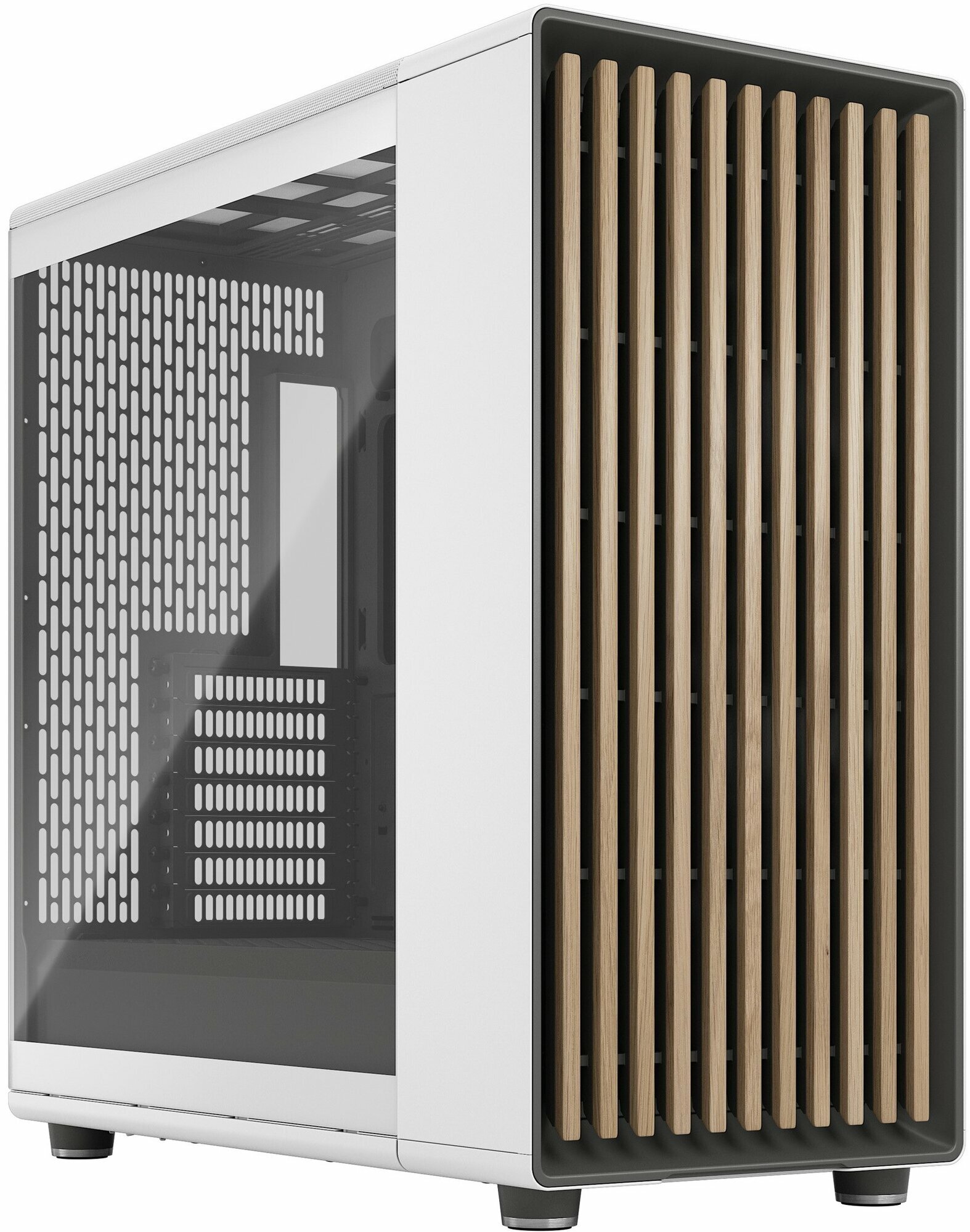 "Корпус Fractal Design North XL Chalk White TG Clear Miditower (FDCNOR1X04), белый