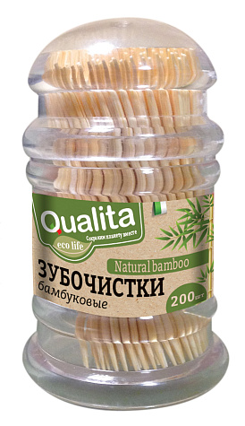 Qualita Зубочистки бамбуковые 1уп100шт