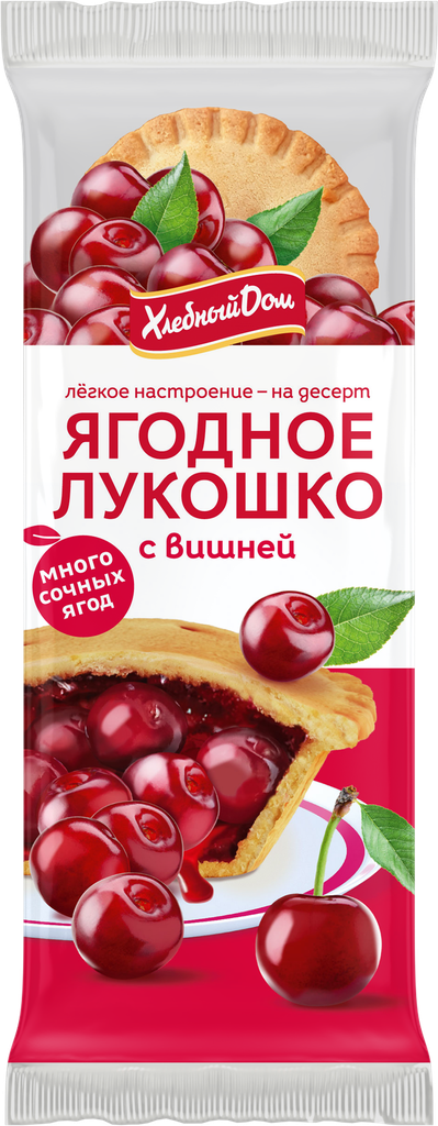 Кекс хлебный ДОМ Ягодное Лукошко с вишневой начинкой, 2х70г