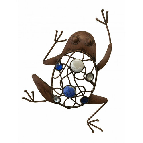 Настенный декор из металла панно Лягушонок медный