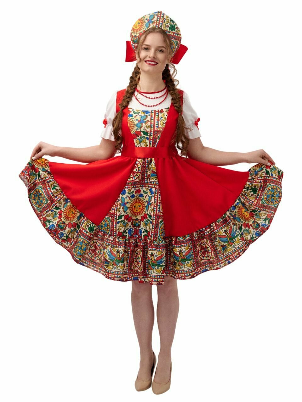 Русский народный костюм женский с кокошником