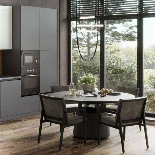 Кухонный пенал Заман Монза 60 см для хранения графит