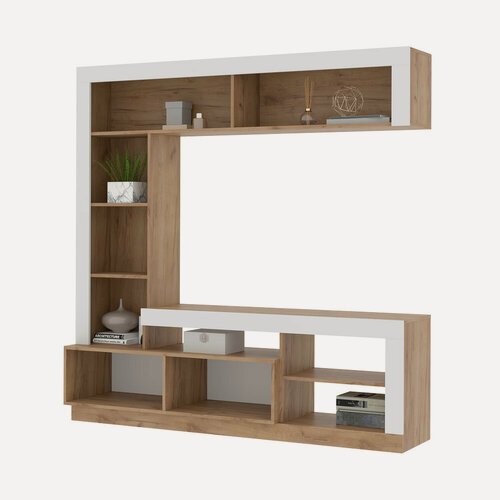 Изображение товара Стенка в гостиную Гаванна 175,2х175,2х42 см, цвет дуб крафт золото/софт вайт