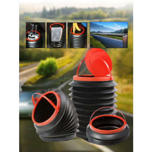 Складное ведро для мусора с крышкой объемом 4 л