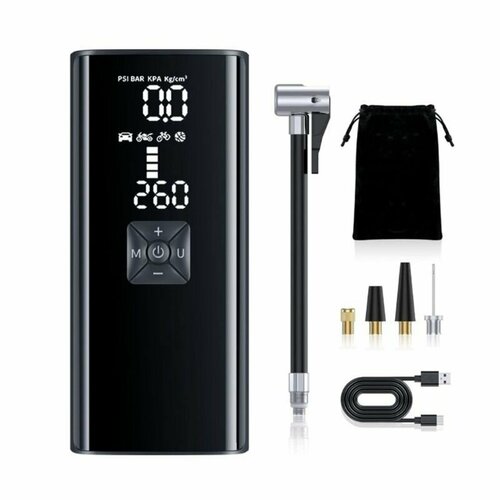 Воздушный компрессор автомобильный 8000 мАч для шин и колес 3799₽