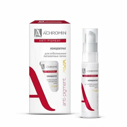 Achromin anti-pigment концентрат для отбеливания пигментных пятен 20 мл 3уп achromin anti pigment гель для умывания 100 мл 3уп