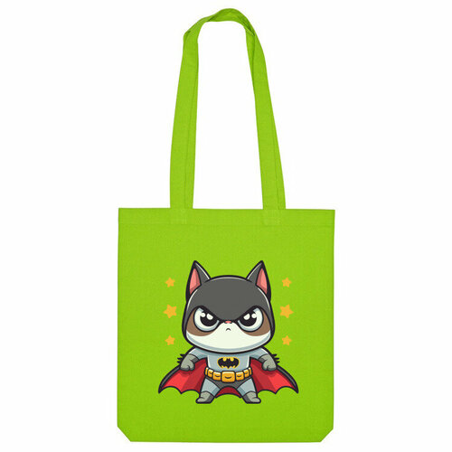 Сумка шоппер Us Basic, зеленый сумка кот супергерой желтый